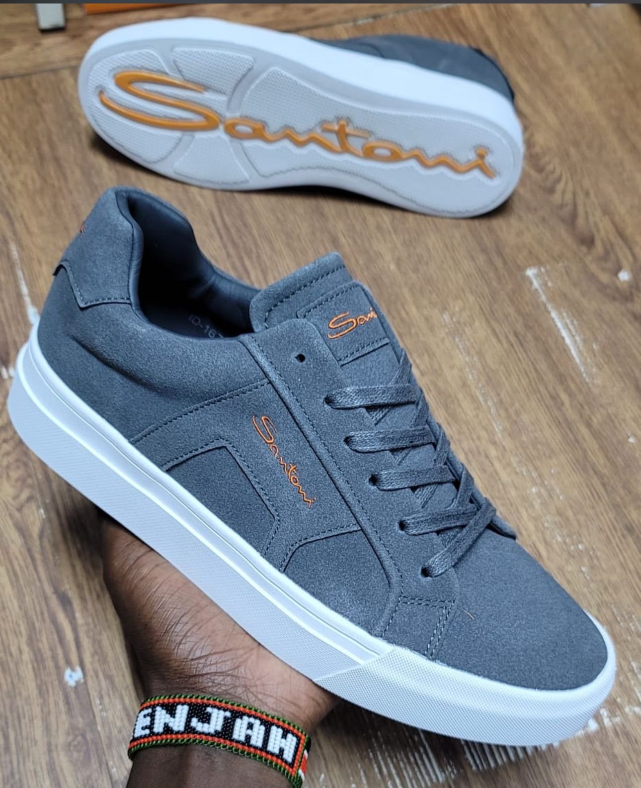 Santoni Suede Low-top Casual Sneakers